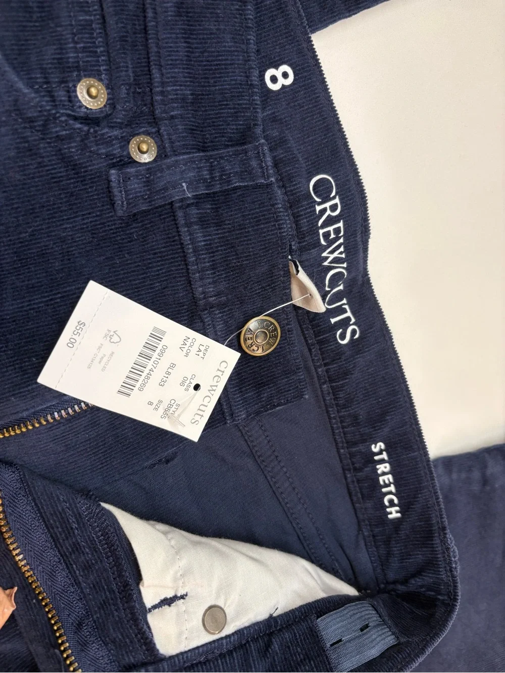 Crewcuts by J.Crew navy corduroy pants with stretch *NWT